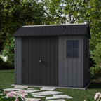 Keter Newton Plus Apex Plastic Shed 7.5 × 9 ft Grey
