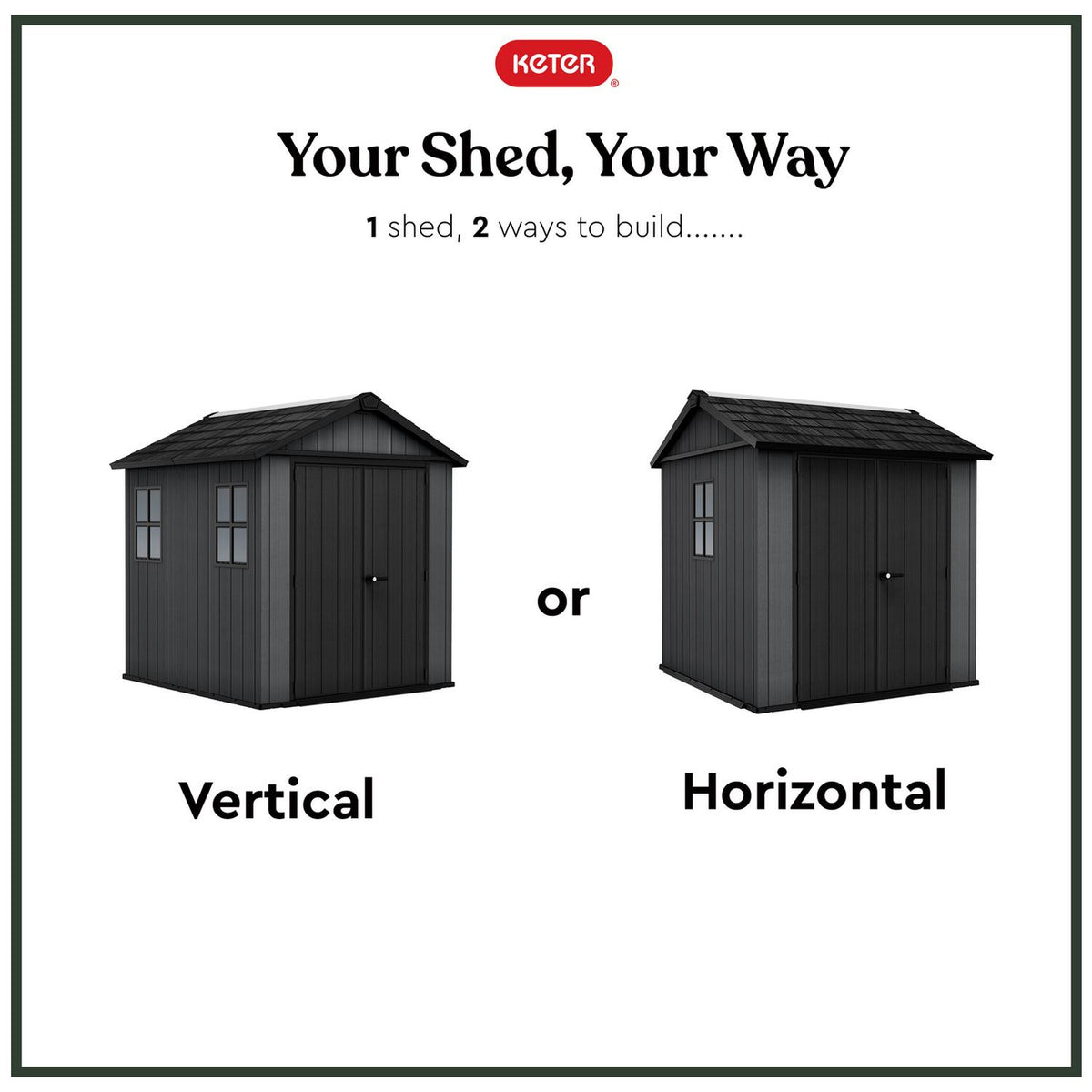 Keter Newton Plus Apex Plastic Shed 7.5 × 7 ft Grey