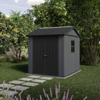 Keter Newton Plus Apex Plastic Shed 7.5 × 7 ft Grey