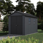 Keter Newton Plus Apex Plastic Shed 7.5 × 11 ft Grey