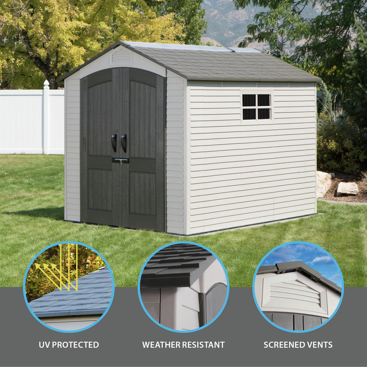 Lifetime Apex Outdoor Storage Shed 7 × 9.5 ft