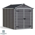Palram–Canopia Skylight Dark Grey Plastic Shed 6 × 10 ft