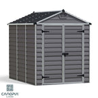 Palram–Canopia Skylight Dark Grey Plastic Shed 6 × 8 ft