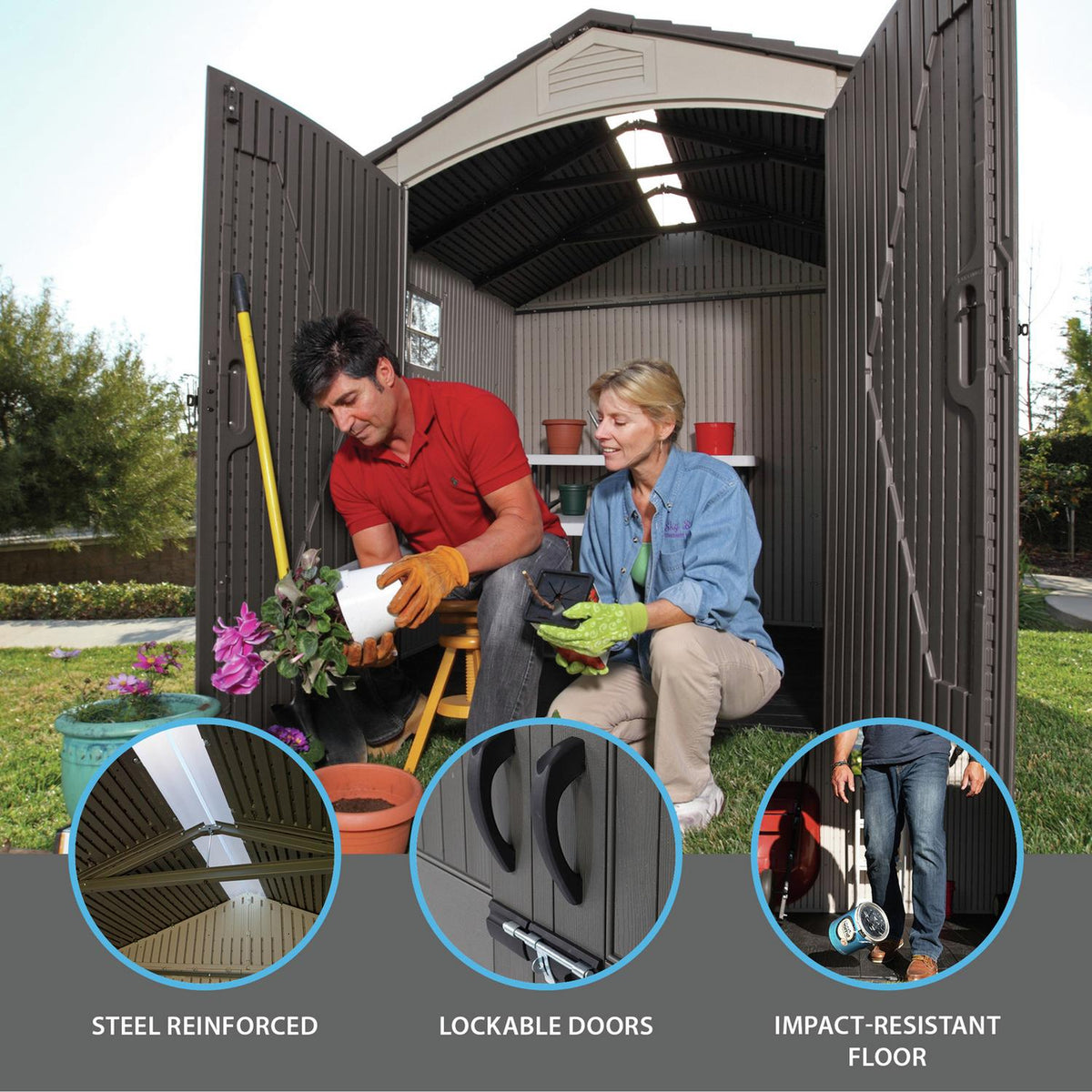 Lifetime Outdoor Storage Shed 7 × 7 ft