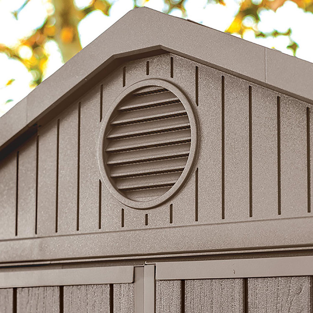 Keter Darwin Apex Garden Storage Shed 6 × 8 ft Brown
