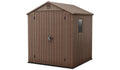 Keter Darwin Apex Garden Storage Shed 6 × 6 ft Brown