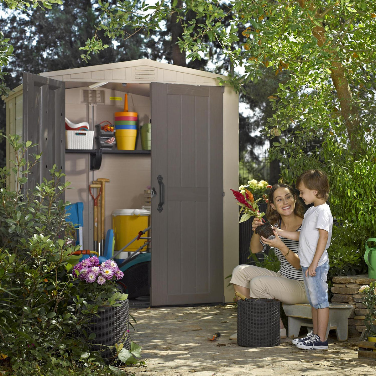 Keter Factor Apex Garden Storage Shed 6 × 6 ft
