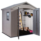 Keter Factor Apex Garden Storage Shed 8 × 6 ft Beige/Brown