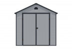 Rowlinson Airevale Apex Plastic Shed 8'x6' - Light Grey