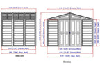 Duramax WoodSide Adobe Plus 10.5'x8' Shed with Foundation Kit and Window
