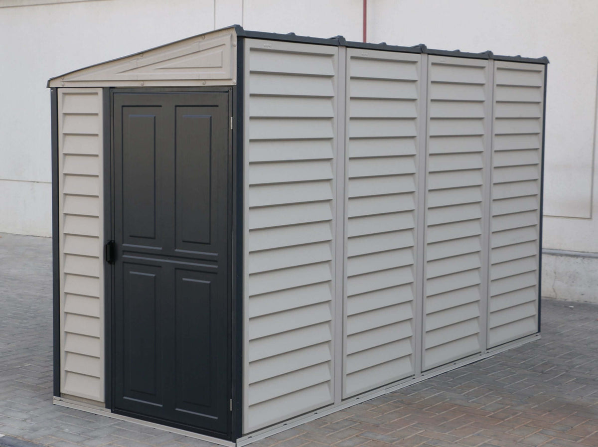Duramax 4x10 Sidemate Shed Gray with Foundation 36725