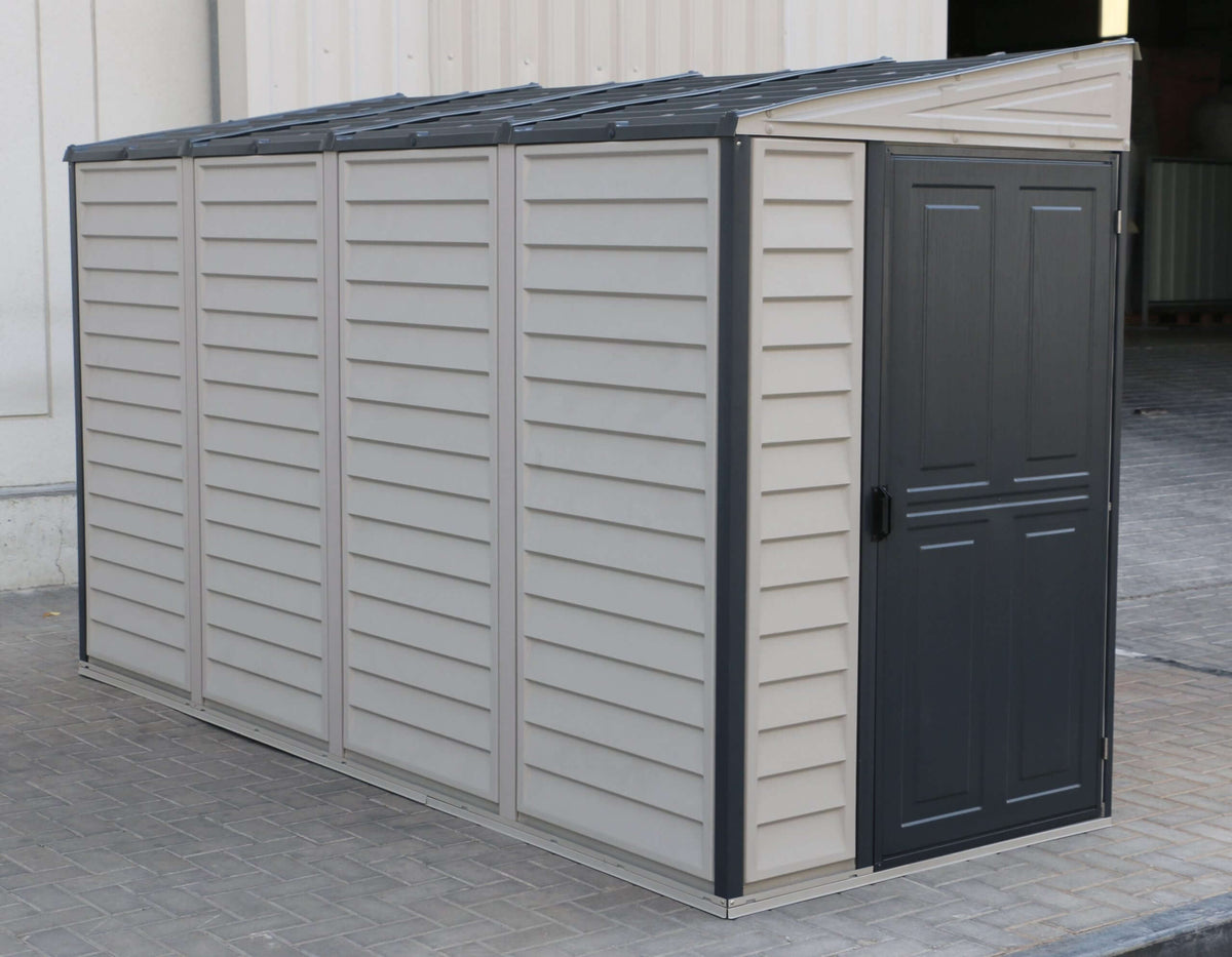 Duramax 4x10 Sidemate Shed Gray with Foundation 36725