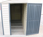 Duramax 4x10 Sidemate Shed Gray with Foundation 36725