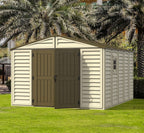 Duramax 10.5 x 13 ft Woodbridge Vinyl Plus Shed with Foundation 40234