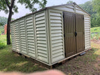 Duramax 10.5 x 13 ft Woodbridge Vinyl Plus Shed with Foundation 40234