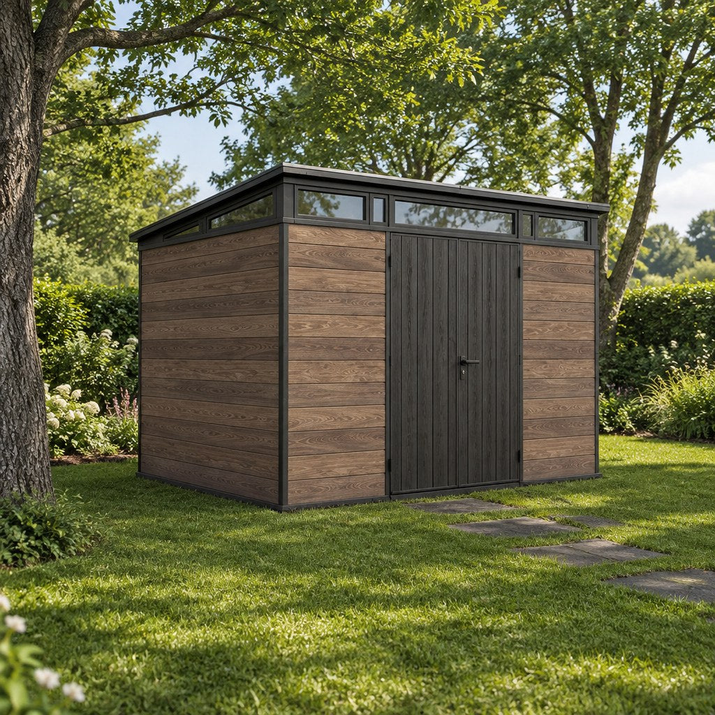 Keter Signature Shed 11 × 7 ft Walnut Brown